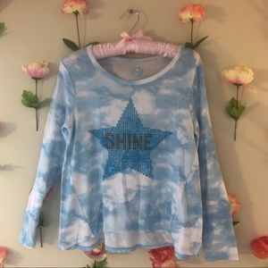 NWOT Long Sleeve Rhinestoned Graphic Tee